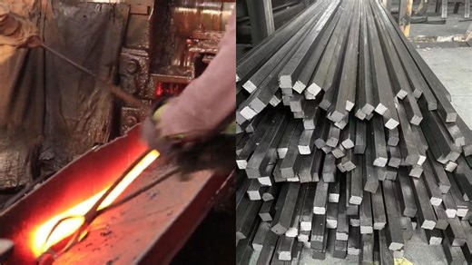 Incredible Process of Iron Bar Production in a Factory