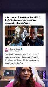 Terminator 2 1991 Detail T-1000s Confusion When Eyeing a Silver Mannequin