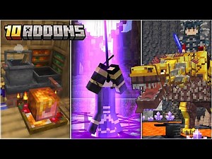 TOP 10 ADDONS MINECRAFT PE (Bedrock)