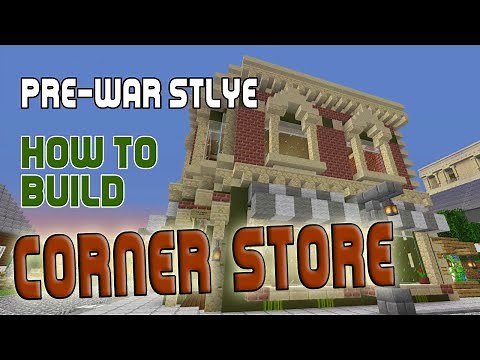 Minecraft Build Tutorial Corner Store | Georgian/Pre-war Style