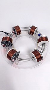 Check out this mini - particle accelerator model! It’s a fascinating piece of science - inspired craftsmanship. Just like in a real - life particle accelerator, where multiple coils work in sequence to give particles a boost, this model mimics that concept with its copper - wound coils. The precision and design are truly eye - catching. It’s not just a model; it’s a glimpse into the amazing world of particle physics. Who else is as intrigued by the wonders of science as I am? #ParticleAccelerato