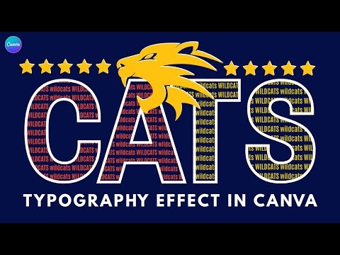 How to Put Text into Letter Frames in Canva (Wildcats Poster)