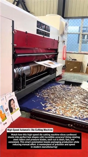 High-Speed Automatic Die Cutting Machine – Precision Box Cutter in Action!