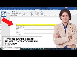 How to insert a Date Picker Content Control in Word?