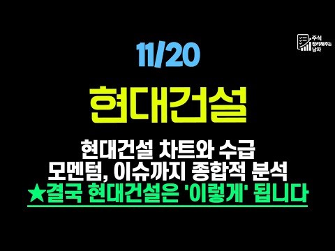 [현대건설 주가전망] 현대건설 주주분들 이번 영상은 꼭 봐주시길 바랍니다 #현대건설주가 #현대건설주가전망