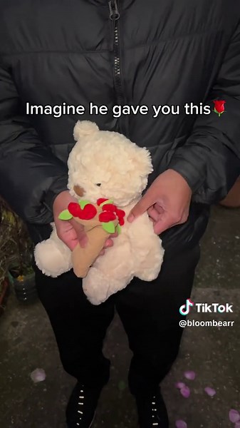 Teddy Bear with Bouquet: Perfect Christmas Gift Idea