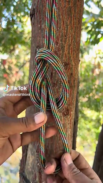 A secure double loop knot tying method#tips #genius #style #ideas #shorts