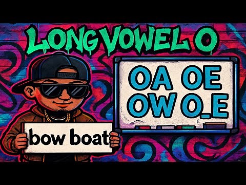 Long Vowel O Spelling Patterns and Spelling Rules | O, OA, OW, O_E & OE | A Phonics Rap Song. /oʊ/