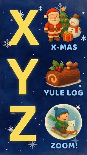 ABC Christmas Song(Q-Z)☃️| Q is for Quiet Night, R is for Reindeer