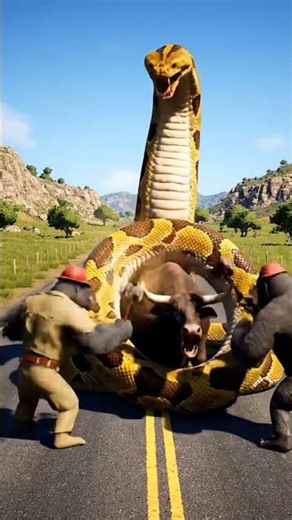 Python vs Kong Police 🐍🦍 | Axe Strike Fury