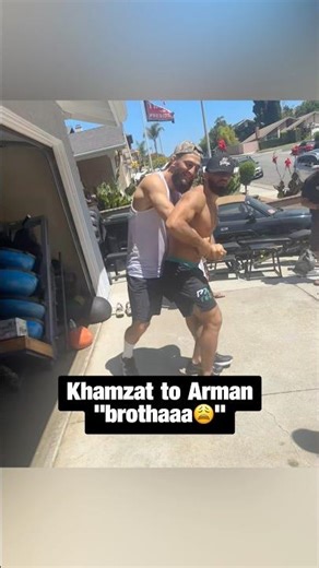 Khamzat Chimaev and Arman Tsarukyan messing around😂