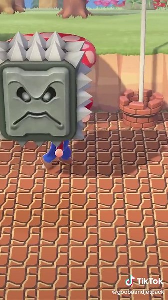 Unexpected Mario Encounter in Animal Crossing with Jetpack