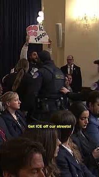 Chaos erupts as anti-ICE protesters interrupt Kristi Noem's testimony