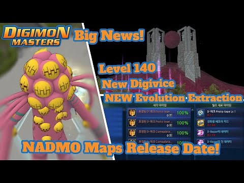 DMO News : Level 140 Added - Evolution Extractions - NEW Digivice & D-Reaper maps Release date!