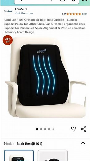AccuSure R101 Orthopedic Back Rest Review | Lumbar Support Cushion for Pain Relief & Posture