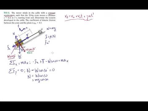Problem F13-1 Dynamics Hibbeler 13th (Chapter 13)
