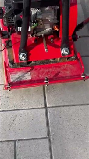 When plate compactor and pad.