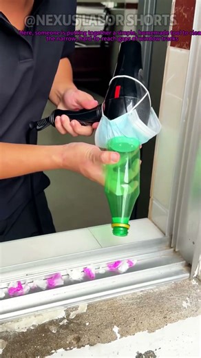 DIY Home Hacks: How to Clean Window Tracks Easily #Shorts #WindowCleaningHack #UpcyclingDIY