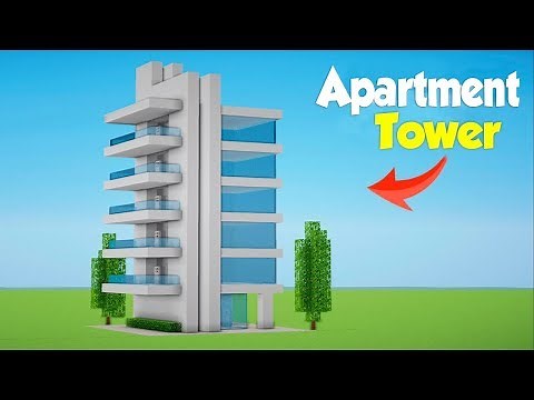 Minecraft: How to Build a Modern Hotel Tower (#1) - House Tutorial