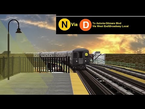 OpenBVE Special: N Train To Astoria-Ditmars Blvd Via West End\\Broadway Local (R68A)(Weekend G.O)