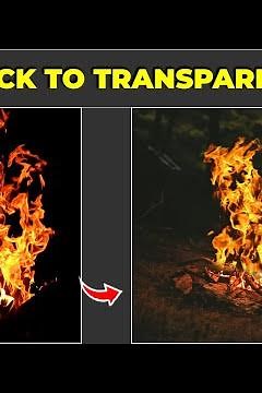 How to change black to transparent PNG - Photoshop Tutorial