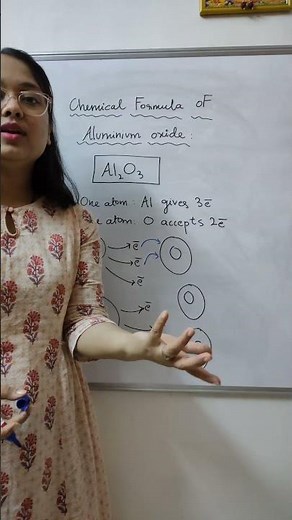 Aluminium oxide formula | Al2O3 | Ionic compound formula #ionicbond #aluminium #ytshorts #shortsfeed