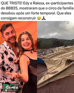 12K views · 175 reactions | Edilberto, ex-participante do BBB25 , compartilhou hoje (8) que a lona do seu circo desabou após um forte temporal na cidade de Tocantins, em MG. O palhaço foi filmado pela filha Raíssa, e contou detalhes do ocorrido.  (Vídeo/Reprodução: @/edysimoesofi) | Pontal MG | Facebook