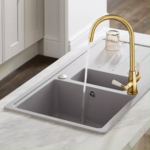 1.7K views · 23 reactions | Add a touch of luxury to your Chelford Dove Grey kitchen with a brass Victorian style tap. For more tips on styling your Shaker kitchen visit: hwdn.uk/DestinationShaker | Howdens | Facebook