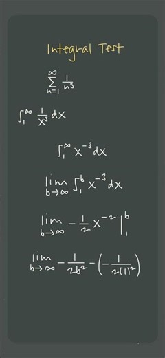 😳😳 How to use the INTEGRAL TEST for convergence 🥸🥸 #apcalculus #apcalc #unit5 #shorts