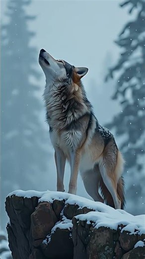 Gray Wolf Howling at the Full Moon Crystal Breath