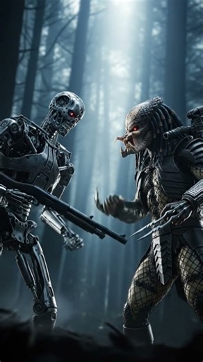Terminator vs Predator! 🤖👽 #Movies #Action #SciFi #aivideo #terminator #predator