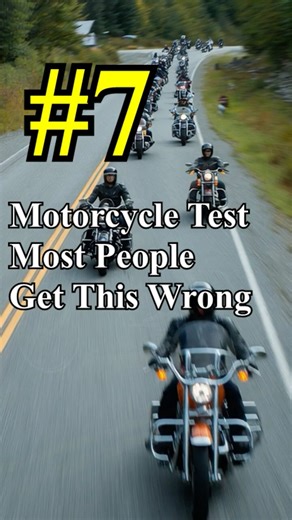 Question 7 - Motorcycle Test #dmvwrittentest #motorcycle
