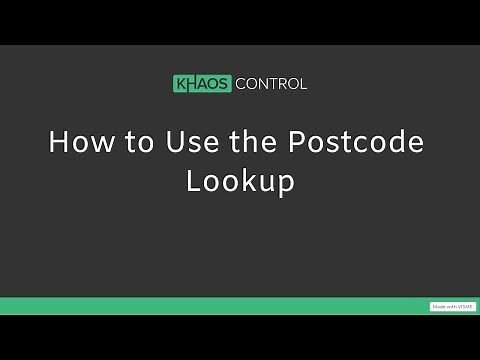 How to Use the Postcode Lookup