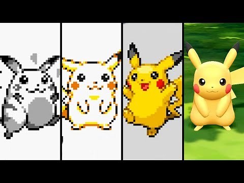 Evolution of Pikachu in Pokemon Games (1996-2019)