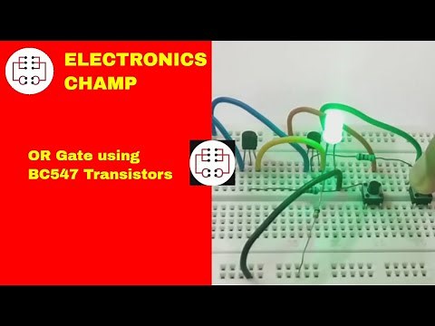 OR Gate using Transistors on a Breadboard