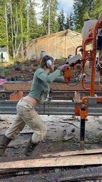 Turning trees and logs into lumber for my #shippingcontainerhouse w/ my #sawmill #homesteading #diy