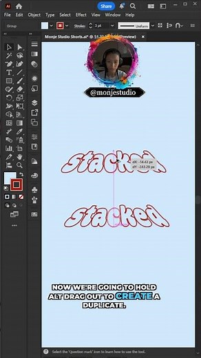 Monje Studio Tutorials: Create Amazing Stacked Text in Illustrator NOW