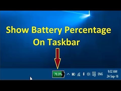 Show Battery Percentage On Taskbar In Windows 10!! - Howtosolveit
