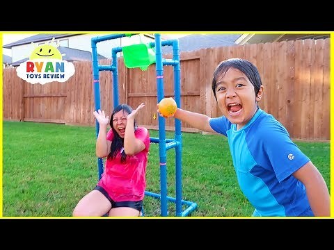 Dunk Tank Challenge Family Fun Activities with Ryan ToysReview!!!