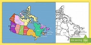 Map of Canada with Provinces, Territories and Capital Cities