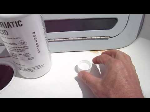 Removing Rust Stains from Boat Gelcoat using Muriatic Acid