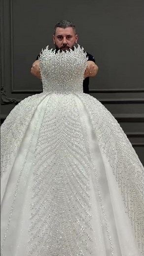 "Elegant White Wedding Dress Design | Latest Bridal Gown Trend 2025"