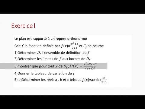 Etude des fonctions - Exercice corrigé