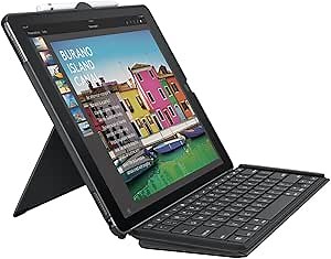 Logitech iPad Pro 12.9 inch Keyboard Case | SLIM COMBO with Detachable, Backlit, Wireless Keyboard and Smart Connector (Black)