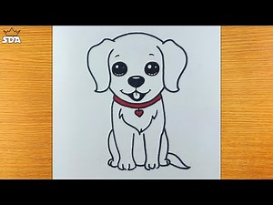 How to Draw a Labrador | Golden Retriever Puppy Easy ‪@sda64‬