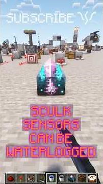 WATERLOG SCULK SENSORS to SILENCE THEM but still WORK! | Redstone with PsiVolt #minecraft #redstone