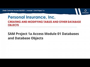 Microsoft Access: Module 1 Project 1a - Creating and Modifying Tables