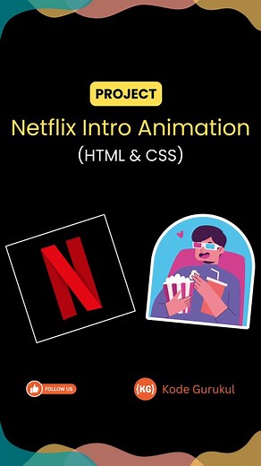 😍Netflix Intro Animation using HTML and CSS😍 Awesome Netflix Intro Animation made using HTML and CSS 💬Comment “Netflix” for source code💬 🔥Code credits goes to real owner🔥 . . Follow ❤️@kodegurukul❤️ for more interesting videos like this. . . #netflix #animation #glowing #html #css #html5 #css3 #csstricks #cssanimation #learnhtml #learncss #csstips #csstipoftheday #webdeveloper #ui #ux #uidesign #uxdesign #webdesign #webdevelopment #frontenddeveloper #frontendwebdeveloper #javascript #javas