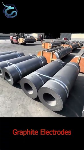 Graphite electrodes are resistant to high temperatures, have good conductivity #graphite