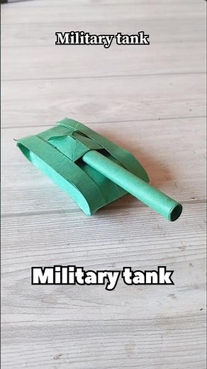 MILITARY TANK EASY TUTORIAL ORIGAMI|HOW TO MAKE A PAPER ARMY TANK CRAFT STEP BY STEP FOLDING|ART